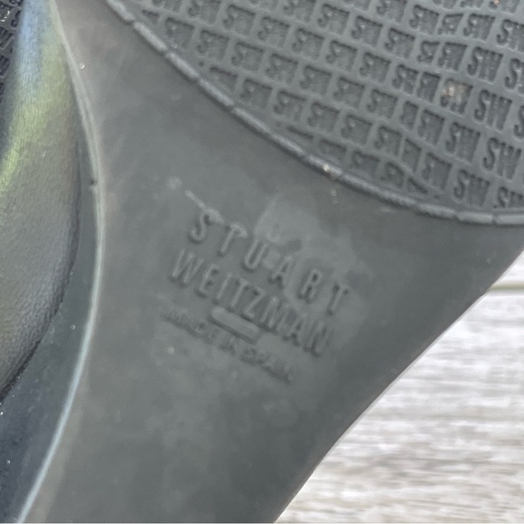 Stuart Weitzman Black Over the Knee Wedge Boots Womens Size 7 - Picture 4 of 12